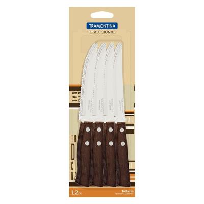 Conjunto Faca Churrasco Inox 12 Peças Madeira Tramontina