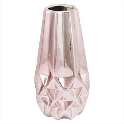 Vaso Cerâmica Rosé Marselha 24x12x12cm