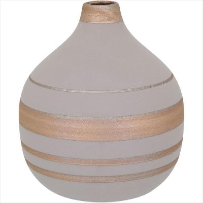 Vaso de Cerâmica Cinza Tongass 22x19x19cm