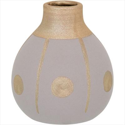 Vaso de Cerâmica Cinza Tongass 14x12x12cm