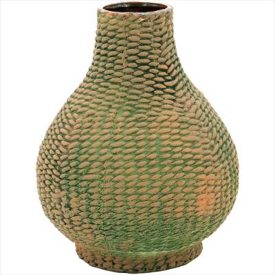 Vaso de Cerâmica Verde Sultan 34x28x28cm