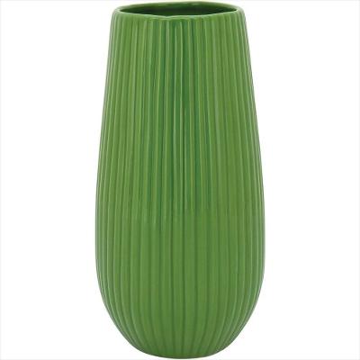 Vaso Cerâmica Verde Crispin 25x12x12cm