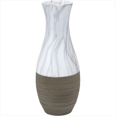 Vaso de Cerâmica Cinza Minorca 36x14x14cm
