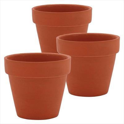 Vaso Natural 3 peças Clay Terracota 7 x 8 x 8cm