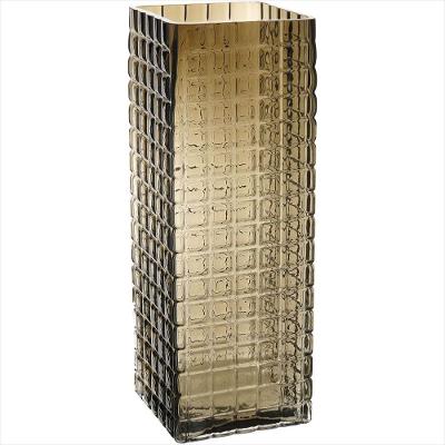 Vaso de Vidro Âmbar Kalil 30x11x11cm