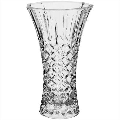 Vaso de Vidro Transparente Loretta 24x14x14cm