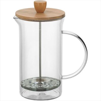 Cafeteira Francesa 22x9x9 cm 1L Borosilicato Transparente Tampa Bambu Balzac - GS