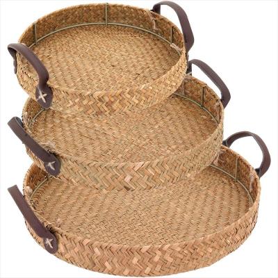 Bandeja Fibra Natural 3 Peças 5x35x35cm GS