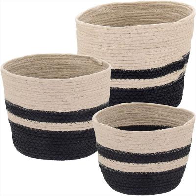 Cesta Fibra Preto 3 Peças Jibaran - GS
