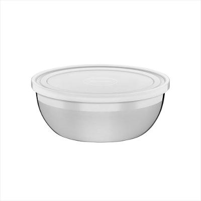 Pote Redondo Aço Inox Com Tampa