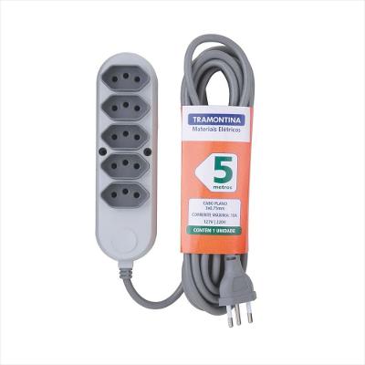Extensão Múltipla 5 Tomadas 2P+T 10 A 250 V 5 m Tramontina