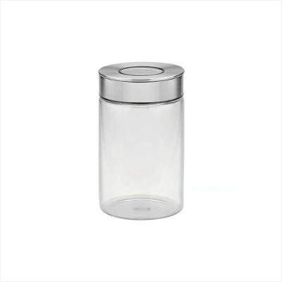 Pote Vidro Tp.Aço Inox 1,0L Purezza