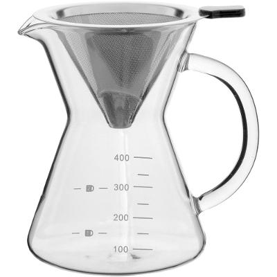 Cafeteira Filtro Borosilicato Transparente 400Ml Kanne Com 14X10X16Cm