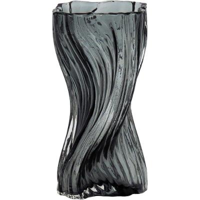 Vaso Vidro Cinza 25 x 15 x 14 cm
