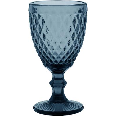 Taça Água Vidro Azul 320 ml 6 Peças