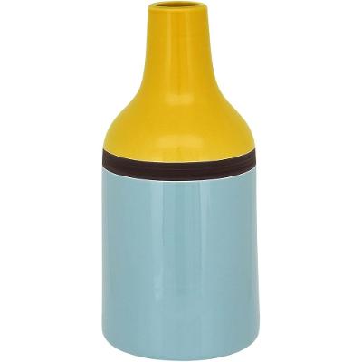 Garrafa Decorativa Cerâmica Azul Johnny 31X15X15Cm