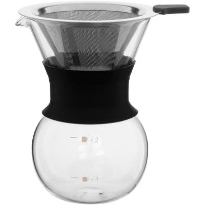 Cafeteira Com Filtro Transparente 200Ml Borosilicato 14X13X10Cm