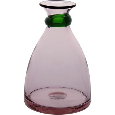 Garrafa Decorativa Vidro Rosa Blume 22X15X15Cm