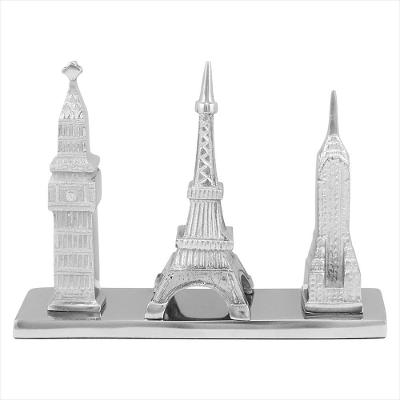 Monumento Alumínio Prata Home&Co Tourism 18x25x7cm