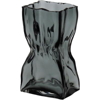 Vaso Vidro Cinza 24 x 14 x 11 cm