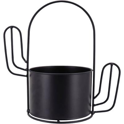 Cachepô Cacto Metal Preto Garden 23X24X13Cm