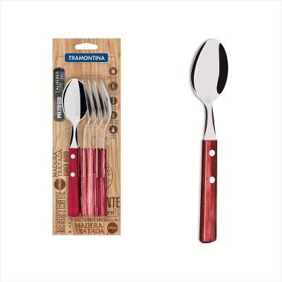 Conjunto Colher Mesa Inox 6Pc Polyw Verde