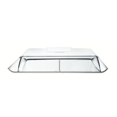 Porta Frios Tramontina Quadrata Inox Tampa Transparente 2 Peças