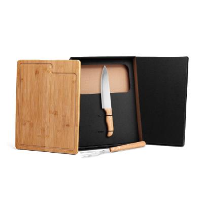 Conjunto Para Churrasco Em Bambu/Inox - 3 Pçs Welf