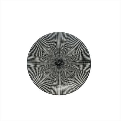 Prato para Sobremesa Stripe Preto 19,5 cm