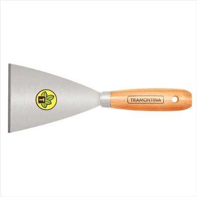 Espatula Rigida 10Cm Com Cabo Madeira Tramontina