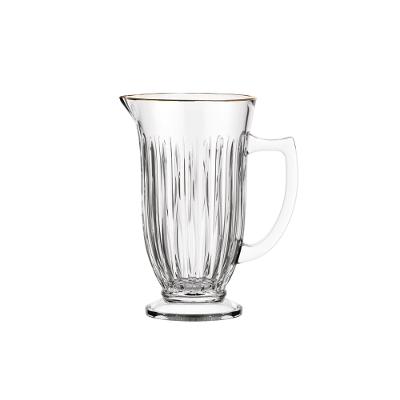 Jarra de Vidro Lilás com Bordas Douradas 1 Litro - Hauskraft