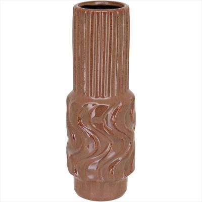 Vaso Cerâmica 30x10x10cm Marrom
