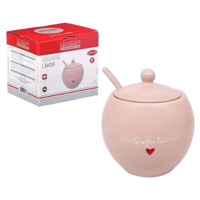 Açucareiro Porcelana Lamour Hauskraft Rosa 350 ml