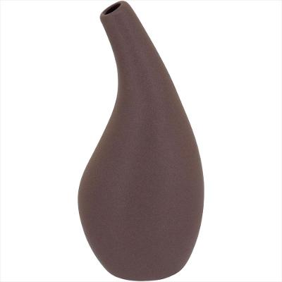 Vaso de Cerâmica 18x9x9 cm Marrom