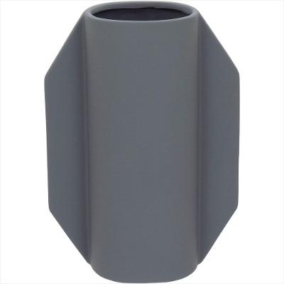 Vaso de Cerâmica 23x17x17 cm Cinza
