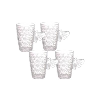 Conjunto De Canecas Vidro Bee 200 Mililitros 4 Peças - Hauskraft