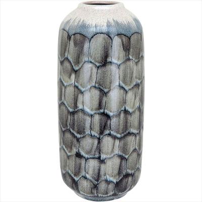 Vaso de Cerâmica 32x14x14cm Azul