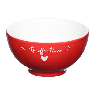 Bowl Porcelana Redondo Lamour Hauskraft Vermelho 440 ml