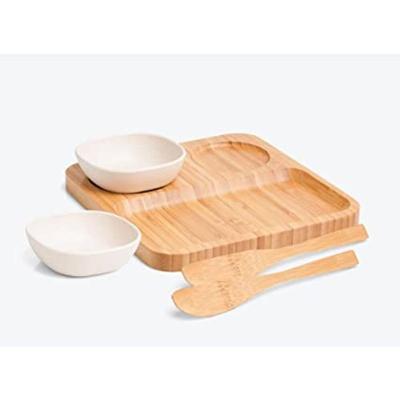 Conjunto Para Petiscos E Patês Em Bambu / Fibra De Bambu - 5 Pçs Welf
