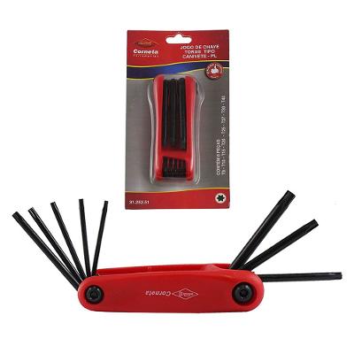 Torx Canivete Pl T9-T40 Jogo 8 Peças Corneta