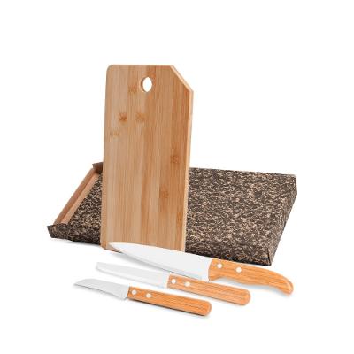 Conjunto Para Cozinha Em Bambu/Inox Oregon - 4 Pçs Welf