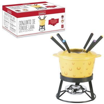 Conjunto Fondue Lana Amarelo 11 Peças Hauskraft