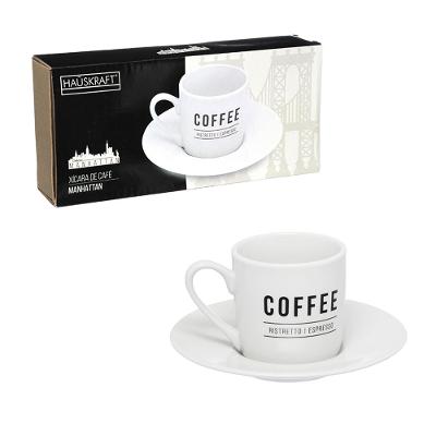 Xícara Café Manhattan Hauskraft Branco 80 ml 6 Peças