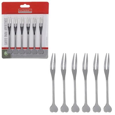 Jogo 6 Garfos Aperitivos Inox Hauskraft 11 cm