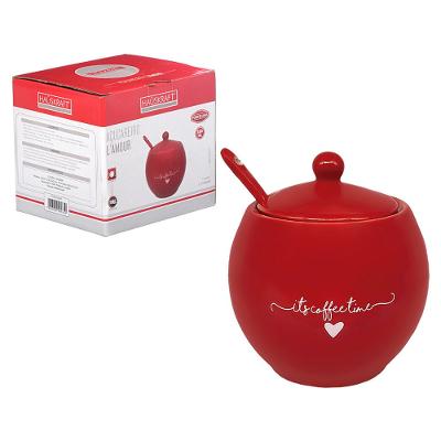 Açucareiro Porcelana Lamour Hauskraft Vermelho 350 ml