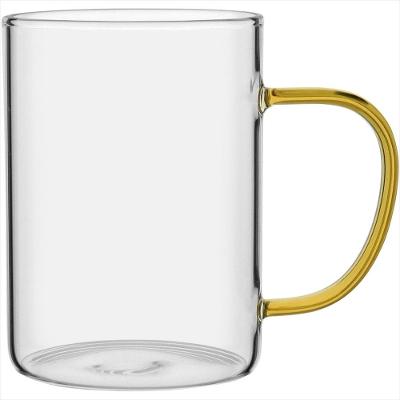 Caneca Alça Âmbar Borossilicato 450ml 12x8x8cm Transparente