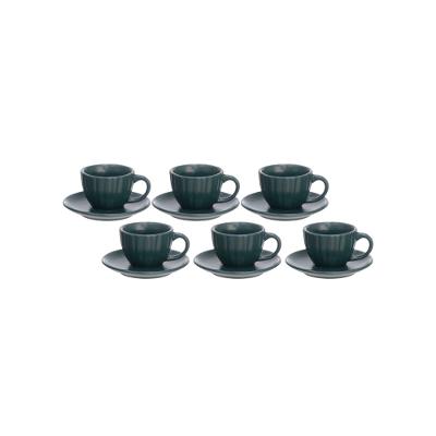 Xícara de Café Bella Verde 90ml com 6 Peças - Hauskraft