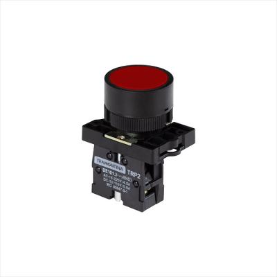 Botão de Impulso Tramontina Trp2-Ea41 1na Vermelho com Base de Plástico