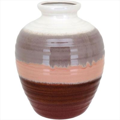 Vaso Cerâmica 26x20x20cm Marrom