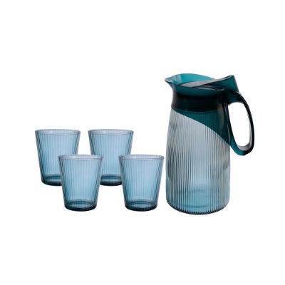 Jarra com 4 Copos VDO Galante Azul - Hauskraft